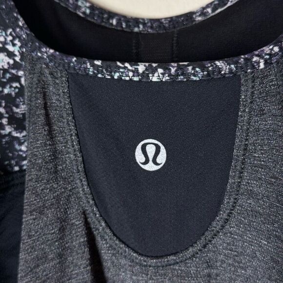 Lululemon Run Times Tank Top in Heathered Black / Rocky Road Sand Dune Ground 8 - Picture 8 of 12